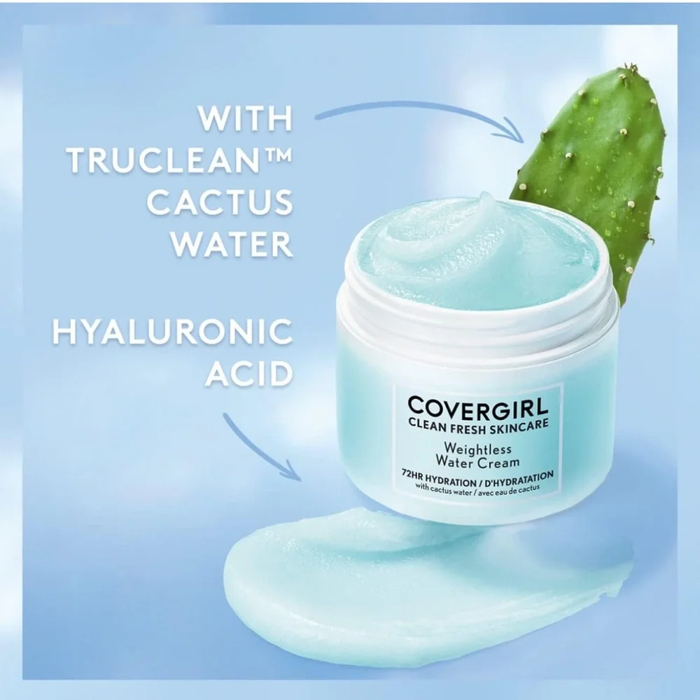 COVERGIRL Clean Fresh Skincare Weightless Water Cream, 2.0 Oz - Picture 7 of 12